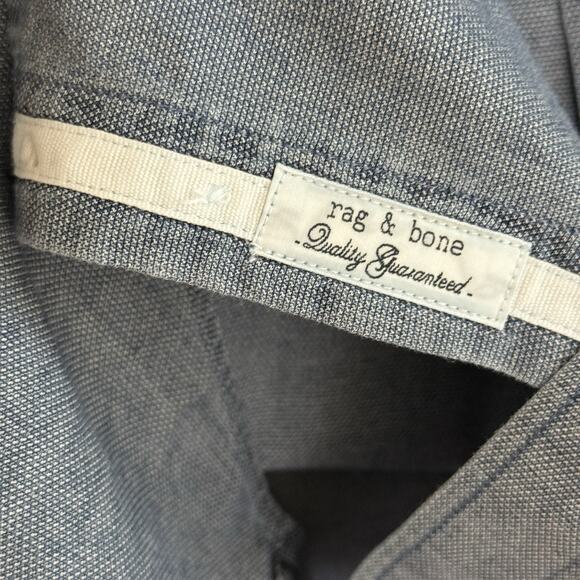 Rag & Bone Shirt Men 2XL Slim Fit 2 Blue Chambray Button Down Collared Preppy - Picture 5 of 13